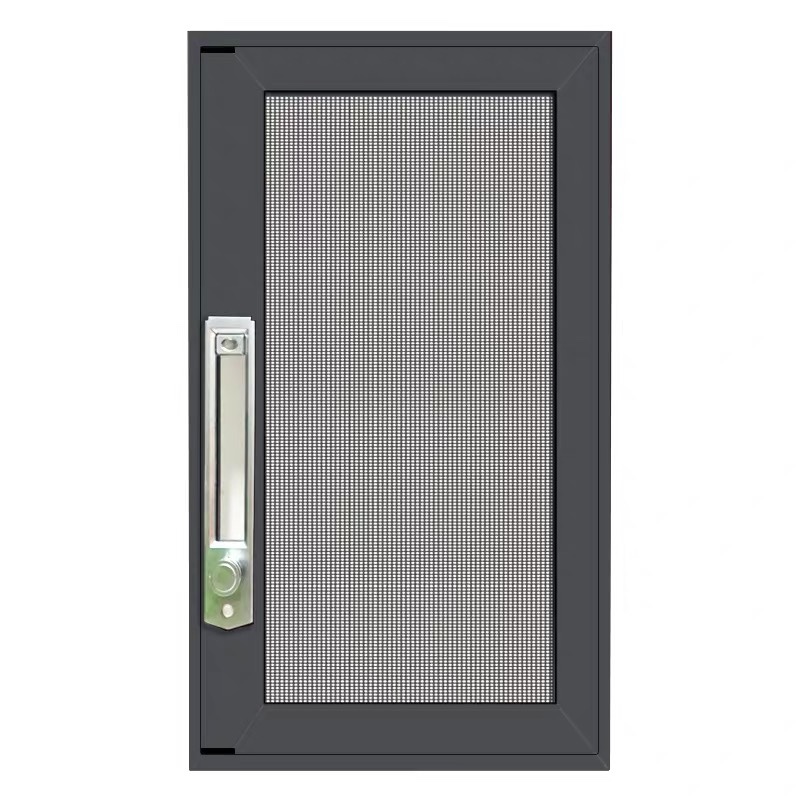 窄邊滑蓋式口袋鎖金剛網(wǎng)紗窗 (框扇平齊款)